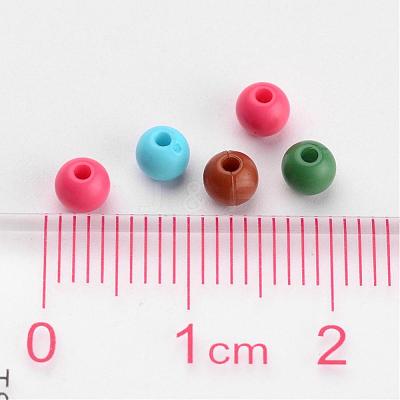 Solid Chunky Acrylic Ball Beads SACR-R812-4mm-M-1