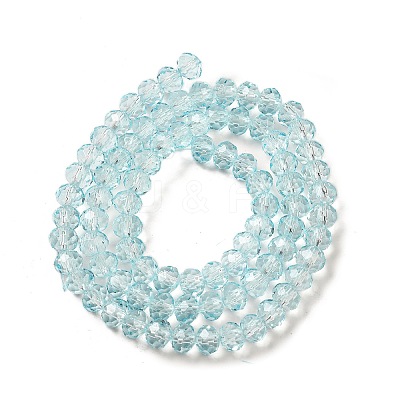 Transparent Baking Paint Glass Beads Strands DGLA-A034-T6mm-D06-1