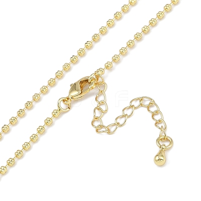 Rack Plating Brass Ball Chain Necklaces for Women NJEW-K382-02G-1