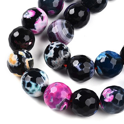 Dyed Natural Agate Beads Strands G-T141-01A-01-1