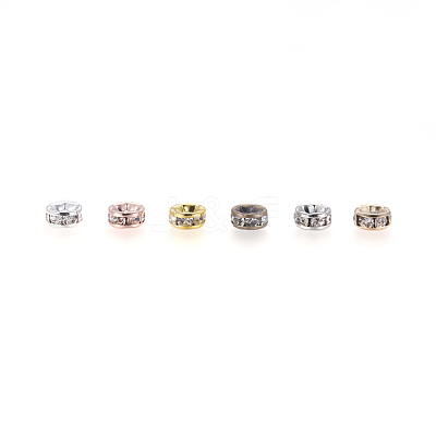 Brass Rhinestone Spacer Beads RB-JP0002-12-NF-1