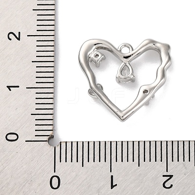 Ion Plating(IP) Brass Micro Pave Cubic Zirconia Pendants KK-U042-03P-1