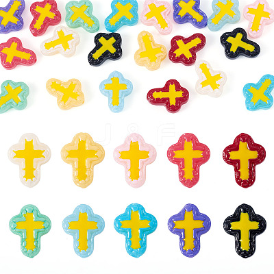 20Pcs 10 Colors Glass Beads Enamel Beads BLOW-TA0001-07A-1