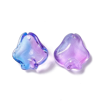 Transparent Spray Painted Glass Pendants GLAA-E038-01-1