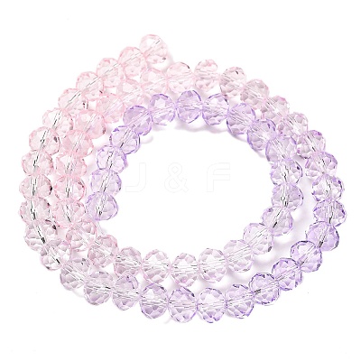 Transparent Painted Glass Beads Strands X1-DGLA-A034-T8mm-A05-1