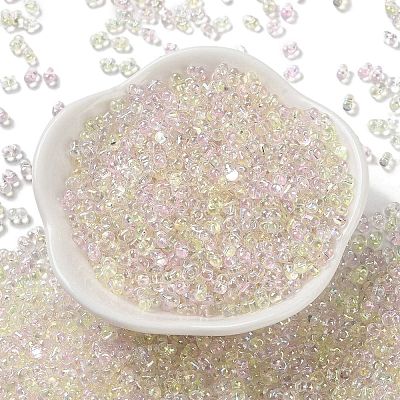 AB Color Plated Glass Seed Beads SEED-L011-06B-02-1