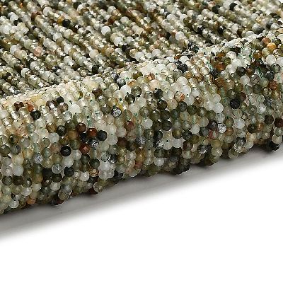 Natural Green Rutilated Quartz Beads Strands G-RM2025-A14-3mm-B-1