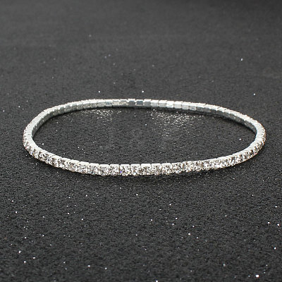 Alloy Rhinestone Cup Chain Bracelets for Women WG1E62A-06-1