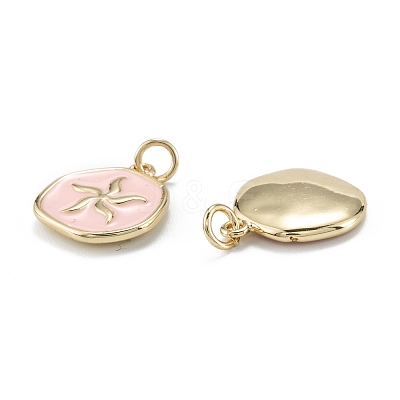 Brass Enamel Pendants KK-A155-11G-1