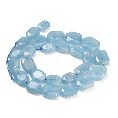 Natural Aquamarine Graduated  Beads Strands G-B178-H01-01-1