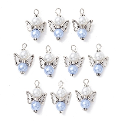 10Pcs Glass Pendants PALLOY-JF00569-10A-1