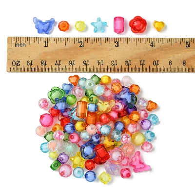15 Styles Transparent Acrylic Beads TACR-FS0001-49-1