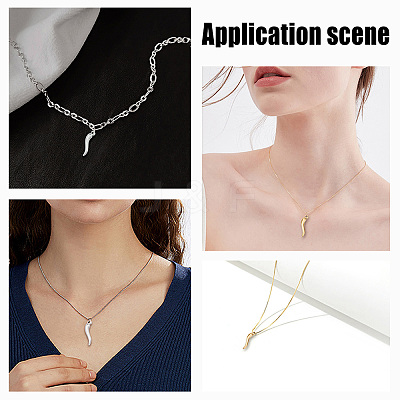 DIY 304 Stainless Steel Necklaces Kits DIY-UN0002-09-1