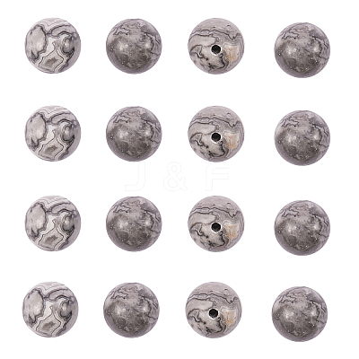 200Pcs Natural Map Stone/Polychrome Jasper/Picasso Stone/Picasso Jasper Beads G-CJ0001-61-1