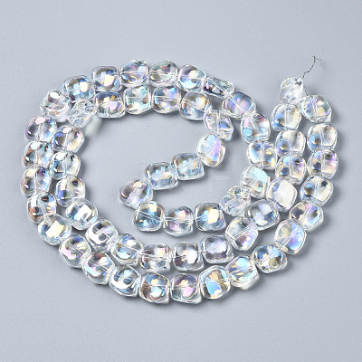 Electroplate Glass Beads Strands EGLA-N008-005-A01-1