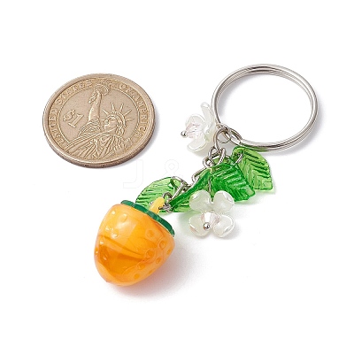 Fruits & Leaf Acrylic Pendant Keychain KEYC-JKC00680-02-1
