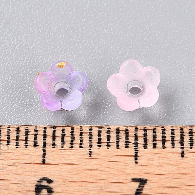 Frosted Transparent Acrylic Beads X-OACR-N137-72C-1