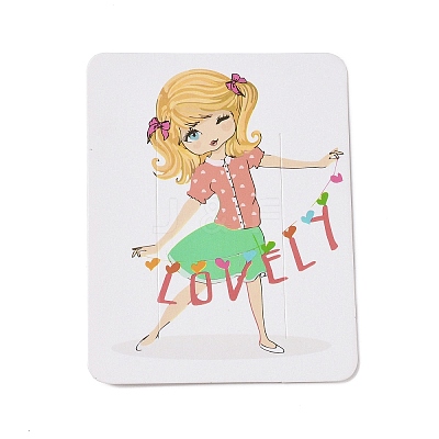 Rectangle Paper Hair Clip Display Cards CDIS-C004-03L-1