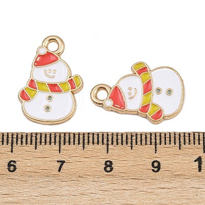Christmas Themes Alloy Enamel Pendants ENAM-Z023-01G-08-1