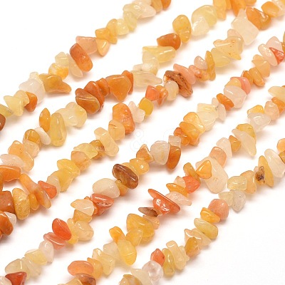 Natural Topaz Jade Chip Bead Strands X-G-M205-16-1