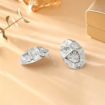 Brass Micro Pave Cubic Zirconia Stud Earrings KK-CBAC05D-1
