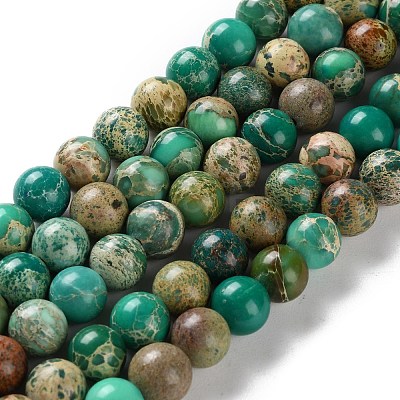 Dyed Natural Regalite/Imperial Jasper/Sea Sediment Jasper Beads Strands X-G-B124-C01-10-1