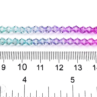 Gradient Color Baking Paint Glass Bead Strands X1-DGLA-A039-T2mm-A011-1