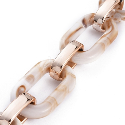 Handmade Acrylic Cable Chains AJEW-JB00634-03-1