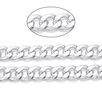 Aluminum Textured Curb Chains CHA-N003-15S-1