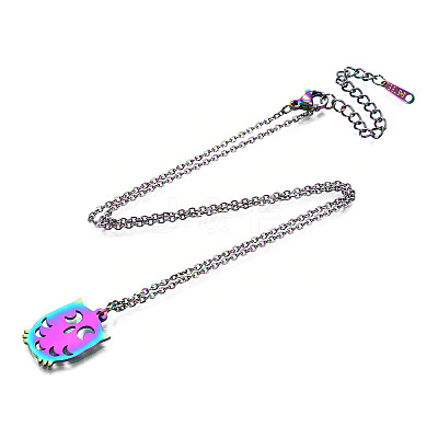 201 Stainless Steel Pendants Necklaces LS-NJEW-S105-JN641-1