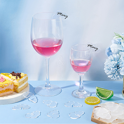 Acrylic Wine Glass Charms AJEW-FG0003-47-1