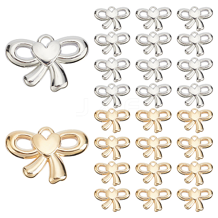 80Pcs 2 Colors CCB Plastic Pendants CCB-ME0001-01-1