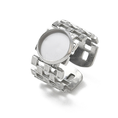 304 Stainless Steel Cuff Ring Components SA-CBA37BC-17B-P-1