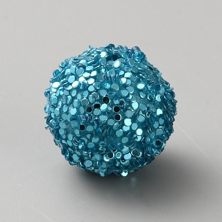 Opaque Acrylic Glitter Beads FIND-CJC0010-111A-09-1