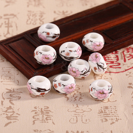 Handmade European Porcelain Beads PORC-TAC0001-03-07-1