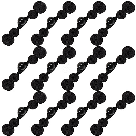 12Pcs Polyester Resin Cheongsam Buckle for Chinese Formal Dress DIY-CY0001-86A-1