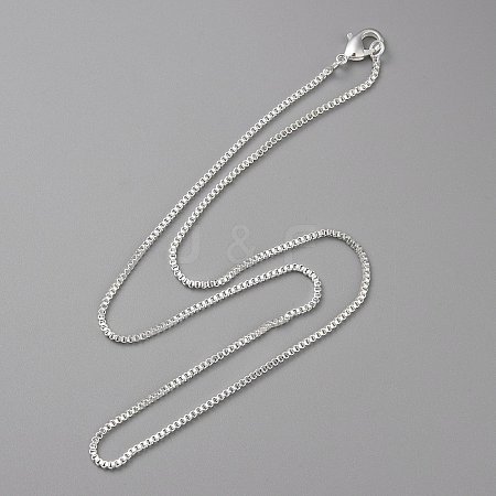 Brass Box Chain Fine Necklaces NJEW-BB10849-16-1