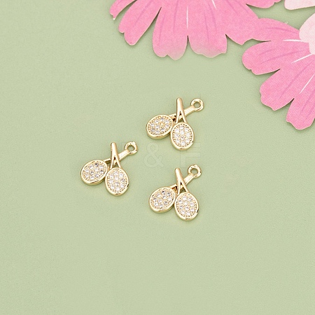 10Pcs Brass Charms KK-V006-05G-01-1