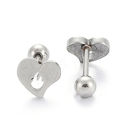 Tarnish Resistant 201 Stainless Steel Barbell Cartilage Earrings LS-EJEW-R147-36-1