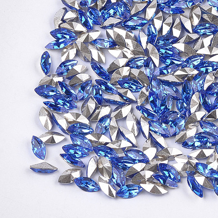 Pointed Back Resin Rhinestone Cabochons CRES-S381-6x12mm-B17-1