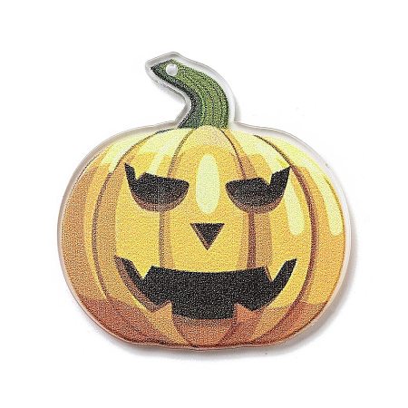 Halloween Theme Opaque Acrylic Pendants SACR-Z005-08B-1