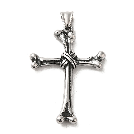 304 Stainless Steel Big Pendants LS-STAS-D091-06AS-1