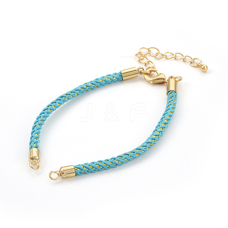 Adjustable Nylon Cord Bracelet Making MAK-F026-B03-G-1