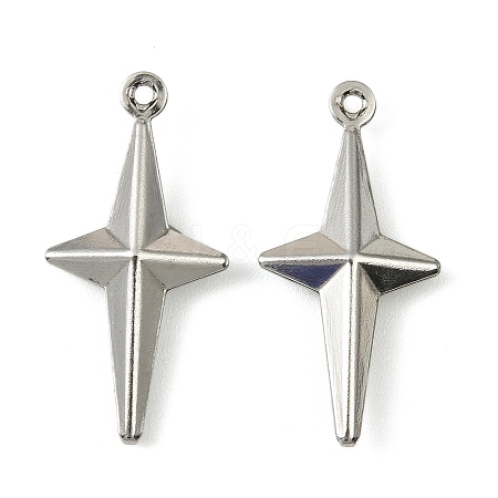 304 Stainless Steel Pendants. Star Charm X-STAS-A190-04P-1