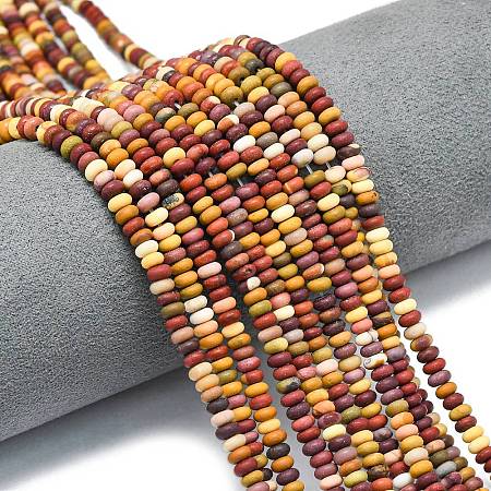 Natural Mookaite Beads Strands G-P575-A11-4x2mm-1