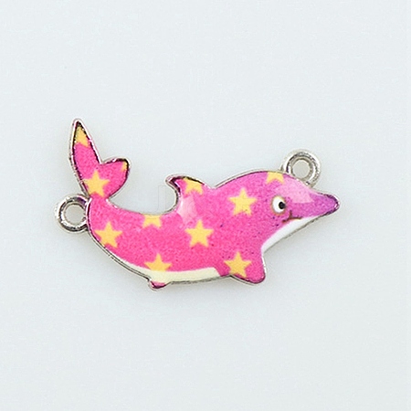 Alloy Enamel Connector Charms ENAM-TAC0010-04J-1