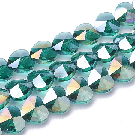 Electroplate Glass Beads EGLA-Q091-10mm-A08-1