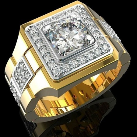 Square Alloy with Crystal Rhinestone Finger Rings FS-WG4A2D8-05-1