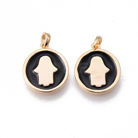 Brass Enamel Charms KK-N232-200-NF-1