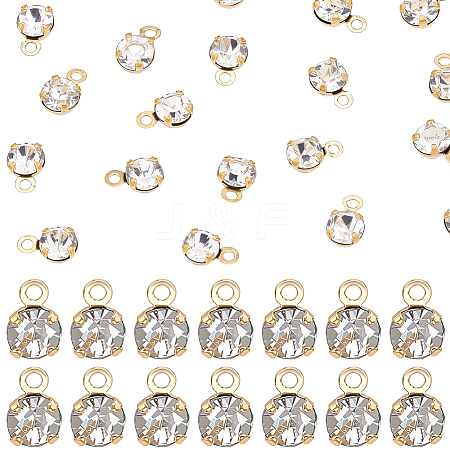 50Pcs Brass Pendants KK-BBC0025-91C-1